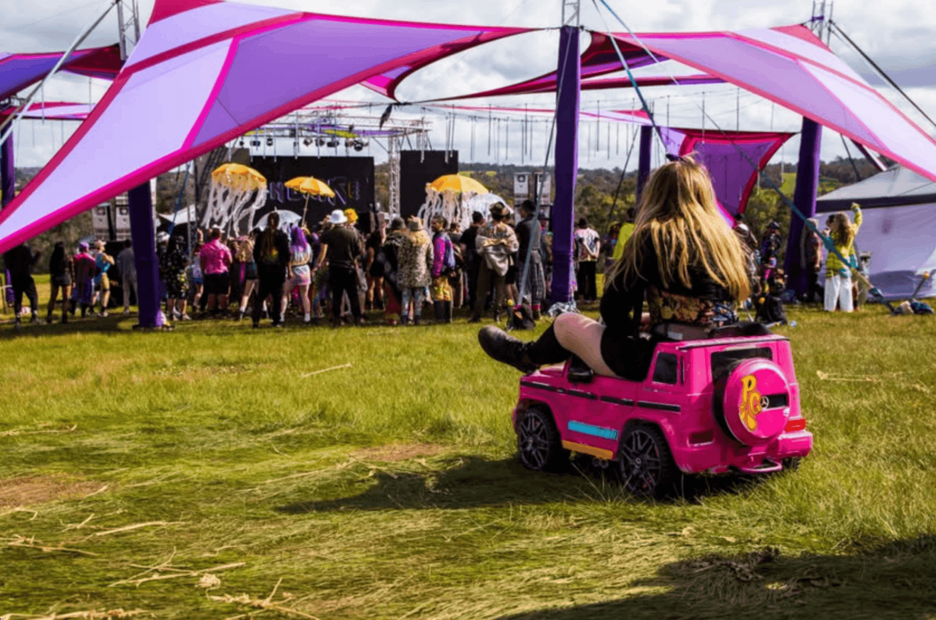 The paddock at Rain Dance Festival